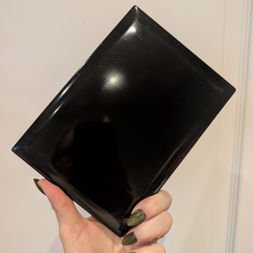 Floral and Butterfly Black Lacquered Box - Picture 9 of 9